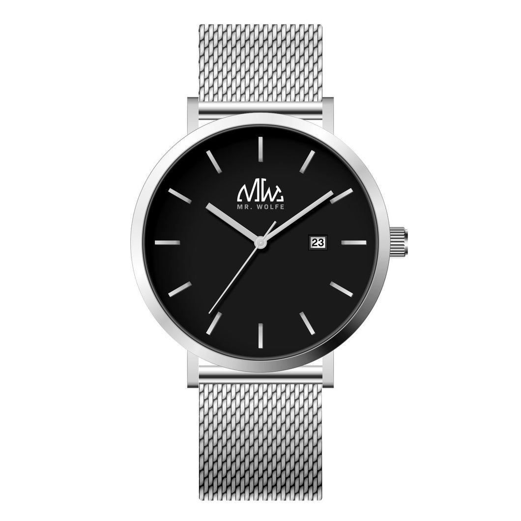 Mr. Wolfe High Street Black Silver Mesh