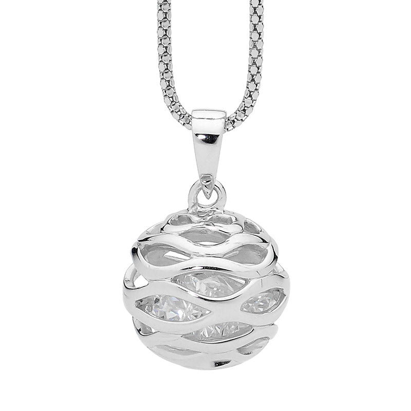 Sterling Silver Cubic Zirconia Necklace