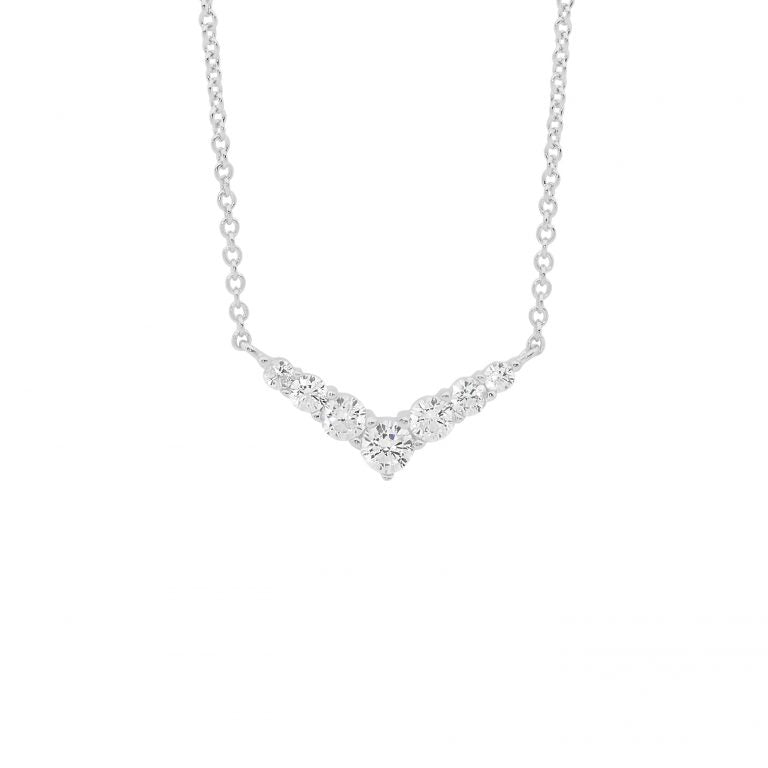 Sterling Silver Cubic Zirconia Necklace
