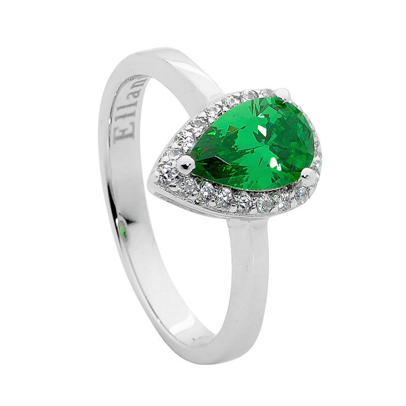 Sterling Silver Cubic Zirconia Halo Ring