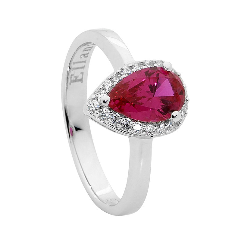 Sterling Silver Cubic Zirconia Halo Ring