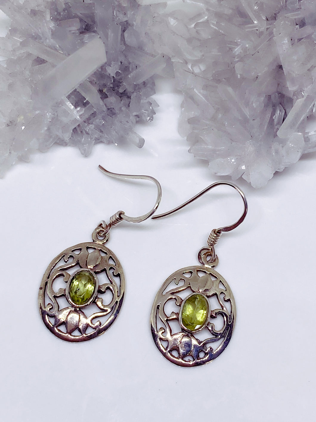 Peridot Earrings - Sterling Silver