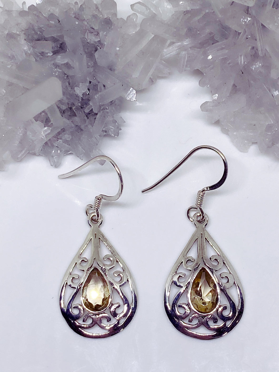 Citrine Earrings - Sterling Silver