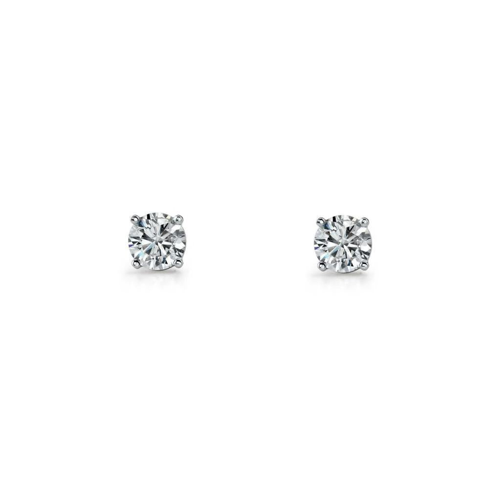Sterling Silver Cubic Zirconia Studs - 5mm