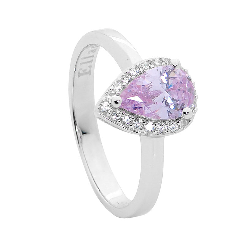 Sterling Silver Cubic Zirconia Halo Ring