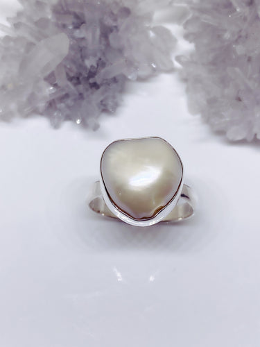 Sterling Silver Freshwater Baroque Pearl Ring