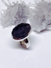 Rough Black Tourmaline Ring - Sterling Silver