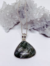 Seraphinite Pendant - Sterling Silver with Chain