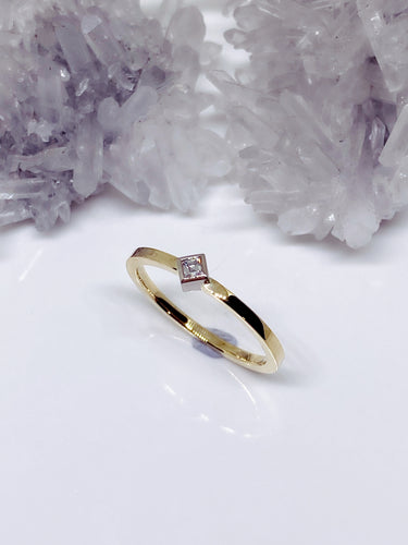 Diamond Stacker Ring - 18ct Yellow & White Gold