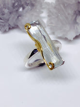 Handmade Aquamarine Ring Sterling Silver & 22ct Gold One Of A Kind