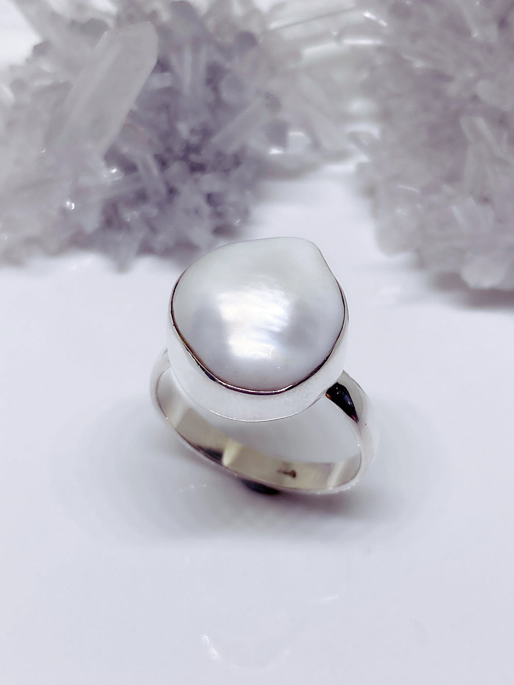 Sterling Silver Baroque Pearl Ring