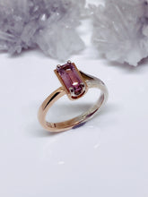 Sterling Silver & 9ct Rose Gold Pink Tourmaline Ring Handmade, One Of A kind