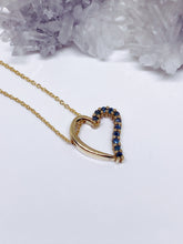 Genuine Blue Diamond Slider Pendant & Chain- 9ct Yellow Gold