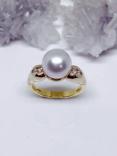 South Sea White Pearl With Diamonds In 18ct Yellow & White Gold