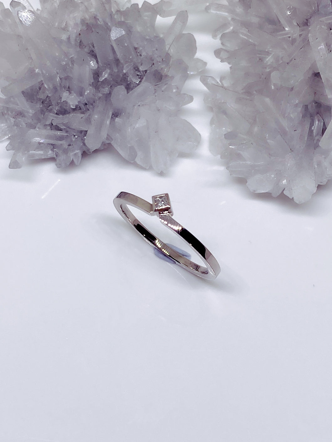 Diamond Stacker Ring- 18ct White Gold
