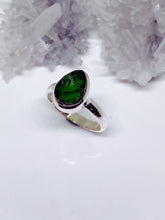 Rough Green Tourmaline Ring - Sterling Silver