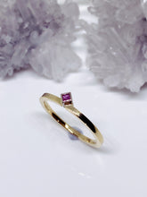 Natural Ruby Stacker Ring- 18ct Yellow & White Gold