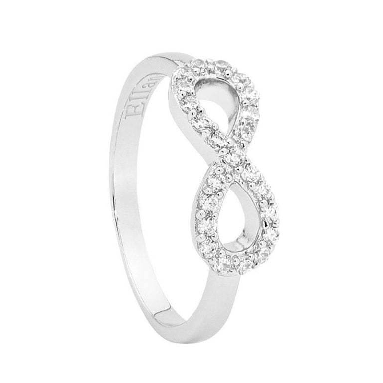 Sterling Silver Infinity Ring With Cubic Zirconias